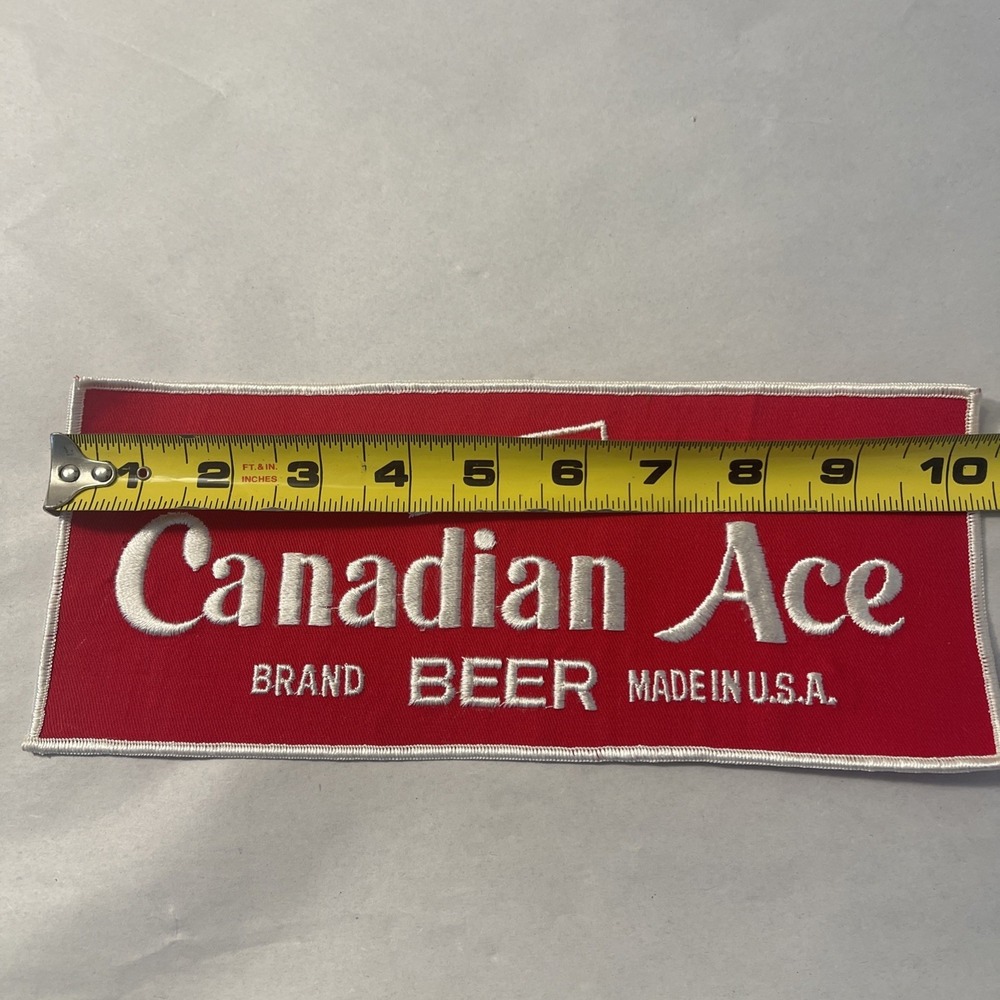 Vintage Canadian Ace Brand Premium Beer Large Patch 10" x 4" - Picture 7 of 10